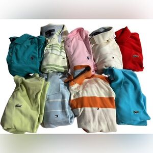 Mens Lot of 9 Polos Size XXL Tommy Hilfiger Lacoste and Ralph Lauren (Lot 2)
